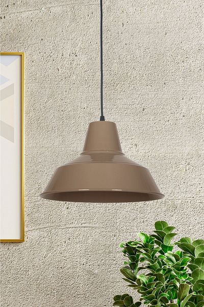 Fer Avize No33 Modern Design Brown Color Metal Pendant Lamp Cafe - Kitchen Single Chandelier
