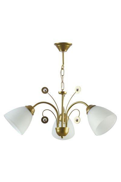 Fer Avize Idil Antique Modern White Living Room - Kitchen - Bedroom 3-Piece Chandelier