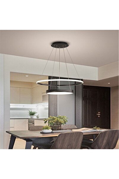 CATLUZ Gold Çember Ø40 60cm Led Lamba,yuvarlak Sarkıt Avize,modern Aydınlatma,dekoratif Işık 3000k