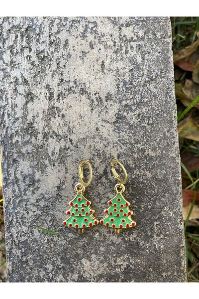 Stoneday Christmas Themed Candy Snowman Pine Tree Christmas Stocking Figured Covering Earrings