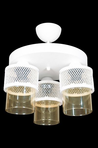 Fer Avize Fantastic Modern Design Plafonier White Color Honey Glass Living Room - Kitchen - Bedroom 3-Piece Chandelier
