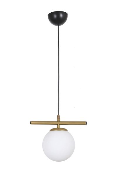 Fer Avize Ekobe Modern Design Cafe - Kitchen - Living Room - Hall Antique Color White Glass Single Chandelier