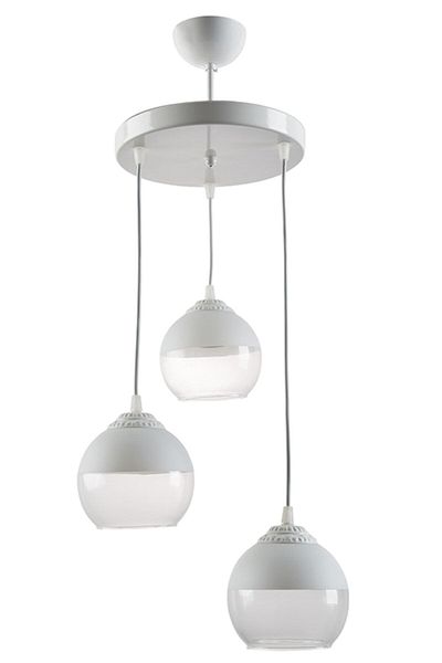 Fer Avize Micro Modern Sports Decorative Glass Pendant Lamp Living Room - Kitchen - Bedroom 3-Piece Chandelier