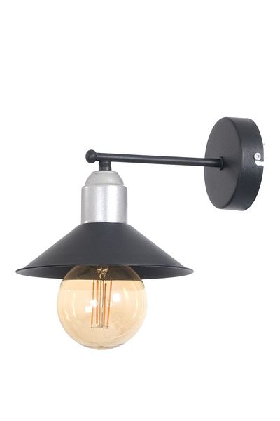 Fer Avize Neva Modern Design Living Room - Kitchen - Bedroom - Black Color Gray Lampholder Wall Sconce