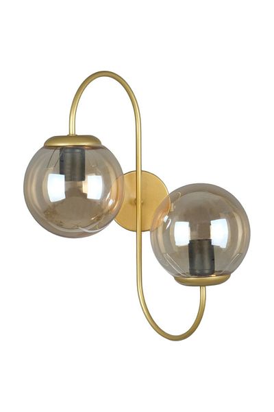 Fer Avize Jupiter Sconce - Modern Design, Antique Colors, Honey Glass Cafe - Hall Wall Sconce for Kitchen and Bedroom