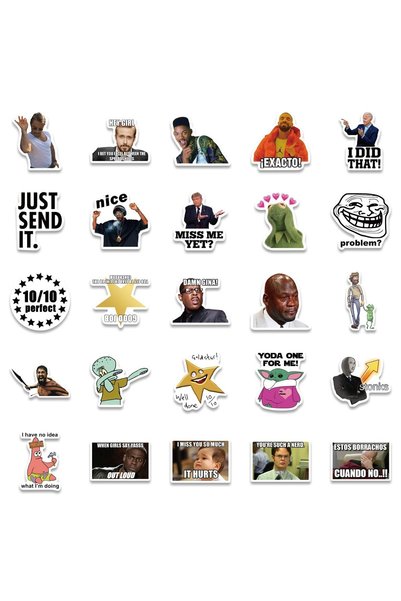 BENİMSER REKLAM Funny Meme Stickers 1st Series Laptop Notebook Phone Case Sticker Pack