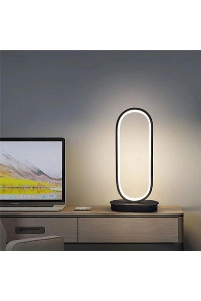 Fer Avize Seren Modern Design Black Color White Led Lighted Led Table Lamp - Lampshade - Night Light