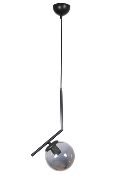 Fer Avize Yandeks Modern Design Black Color Smoked Glass Living Room - Kitchen - Hall - Single Chandelier
