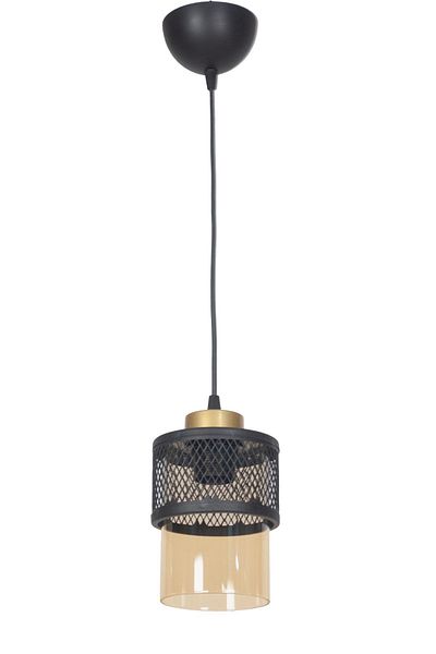 Fer Avize Fantastic Modern Design Pendant Lamp Black Color Honey Glass Hall - Kitchen Single Chandelier