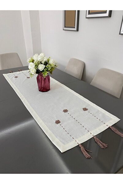 Parla Life Çiçekli El Örgülü Runner 40x120 ( Özel renk ve ölçü yapılır )