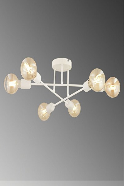 Fer Avize Örümcek Modern Spor Tavan Plofonter Beyaz Renk Salon - Mutfak - Yat...