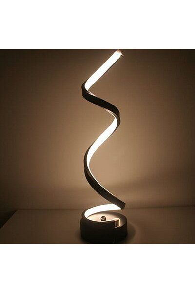 Fer Avize Delhi Modern Design Black Color White Led Lighted Led Table Lamp - Lampshade - Night Light