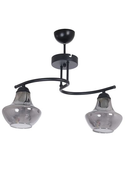 Fer Avize Fujifora Modern Design Kitchen Living Room Bedroom Black Color Smoked Glass Chandelier of 2