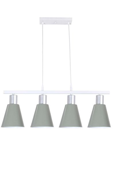 Fer Avize Trendy Modern Design Cafe Kitchen Living Room Green Colored Row 4-Piece Chandelier