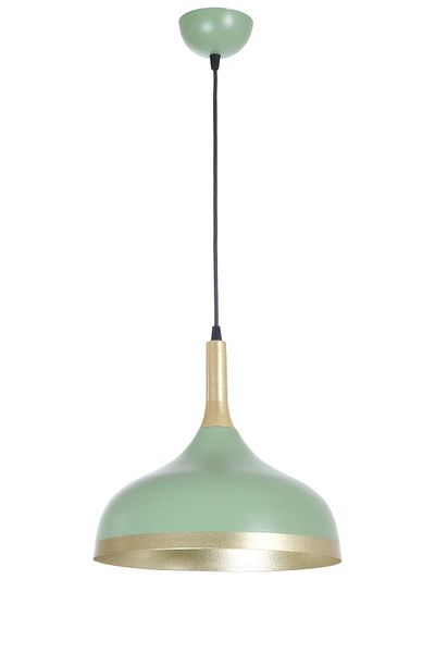 Fer Avize Cosmos Special Design Cafe - Kitchen Model Metal Green Inside Gold Pendant Lamp Single Chandelier
