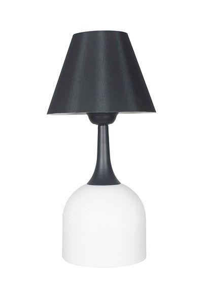 Fer Avize Reina Modern Design Black Headed White Base Lampshade - Table - Night Lamp