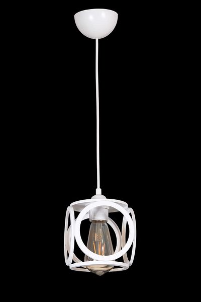 Fer Avize Lotus Modern Design Black Color - Cafe - Living Room - Bedroom - Children's Room Wire Single Chandelier
