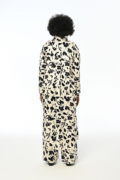 Orfeo Negro Floral Patterned Women's Long Dress