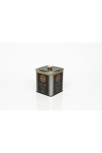 EVLE Ef023-80 Specialty Gray Patterned Square Metal Storage Container 12x12 Cm