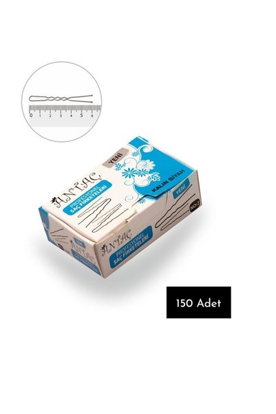 Antaç Kalın Siyah Firkete 150 Adet (topuzlu)