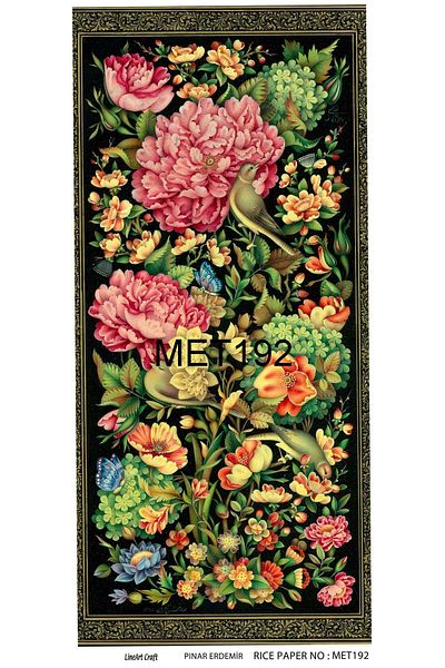 LİNEART Brass Decopage Paper La Met192