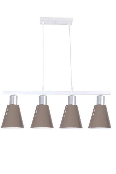 Fer Avize Trendy Modern Design Cafe Kitchen Living Room Brown Colored Row 4-Piece Chandelier