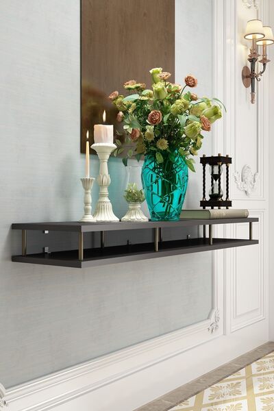 Givayo Mobilya Kane Dresuar Antrasit Altın Demir