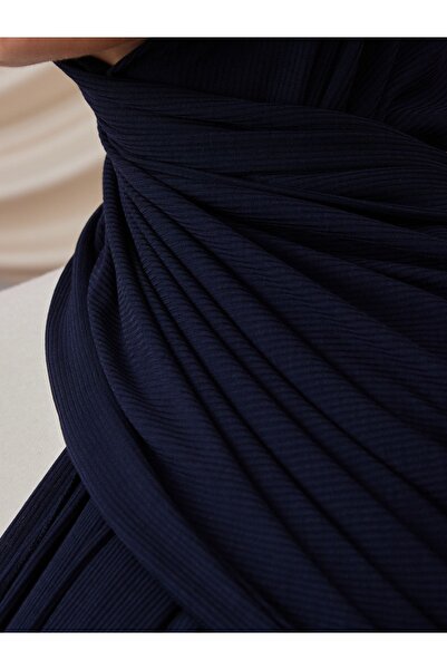 Femple Modest Σάλι ζέρσεϊ με κορδόνι μπαμπού |   Χρώμα: Μπλε ναυτικό |   Μέγεθος: 180x70 cm |   χιτζάμπ