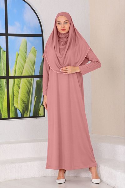 miss ledonna Dusty Rose One Piece Εύκολο στη χρήση Φόρεμα προσευχής