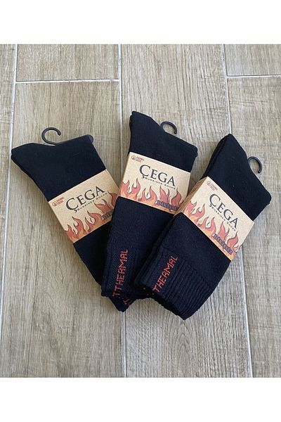 Çega Socks Χειμερινές βαμβακερές θερμικές κάλτσες (συσκευασία 3)