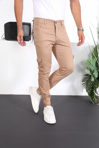 ENZİM JEANS Men's Slim Fit Elasticated Cargo Pants