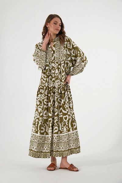 ABBRA Women's Katleya Model 100% Viscose Summer Dress