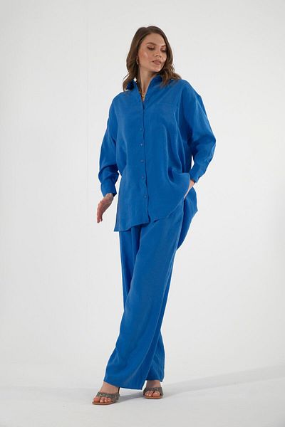 ABBRA Women's Lia Model Elastic Waist 100% Viscose Summer Set