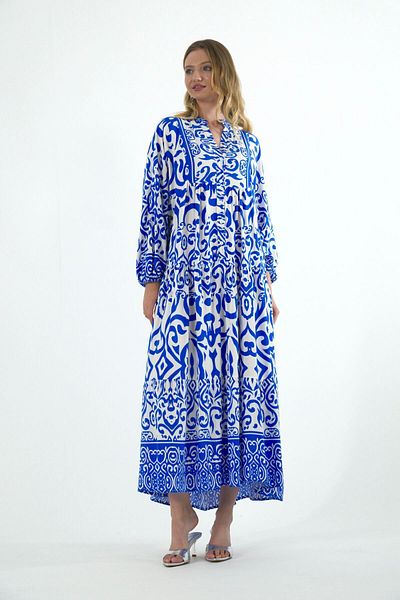 ABBRA Sommerkleid für Damen, Modell Katleya, 100 % Baumwolle