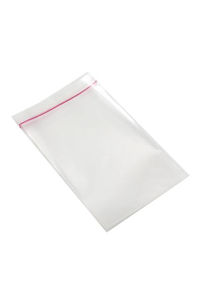 reprodesign 50 Pieces 12x25 Cm Transparent Taped Bags