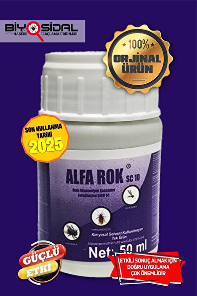 BİYOSİDAL MARKET Alfa Rok Sc 10 50 Ml Böcek Ilacı ( 2 ADET )