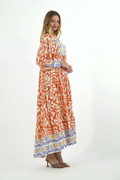 ABBRA Women's Katleya Model 100% Cotton Summer Dress