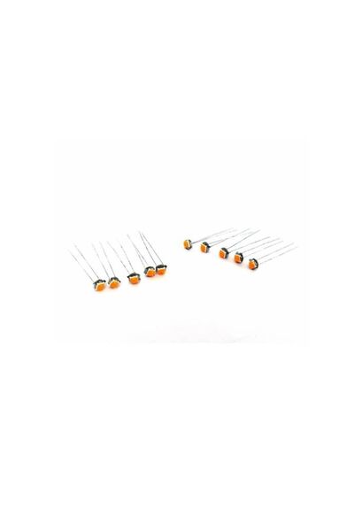 ZEMBİL 10 Adet T5 Led Ampul Kıl Bacak Tel Bacak Kılçık Ampul Turuncu