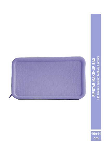 RIPSTAR Lila Kokulu Silikon Makyaj Çantası