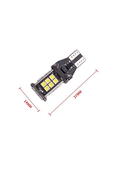 FEMEX لمبة LED بيضاء بدون قاع T15 من Fmx W16w (قطعتين)
