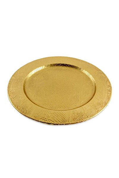 Jumbo Brett Metal Oval Tabak 20x20 cm Modern Tek Ebat