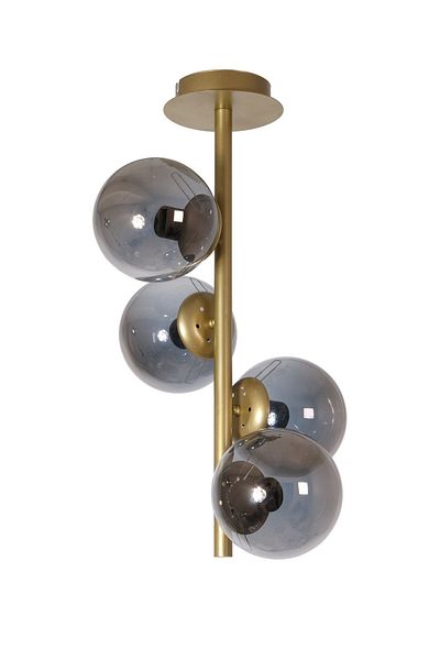 Fer Avize Ivy Special Design Modern Sports Color Colored Globe Glass 4-Piece Chandelier