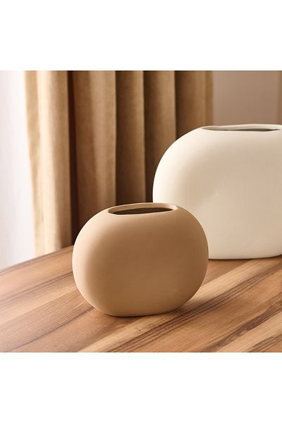 Yedi Home&Decor Vaza Sydney Bej Șapte Decor pentru Casa - 17 cm