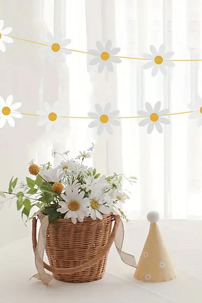 Le Mabelle Διακοσμητικό πανό για πάρτι White Daisy