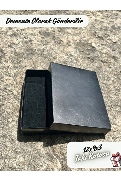 Fatih Kutu 12x9x3 -siyah Renk Süngerli Takı Kutusu [demonte 25 Adet]