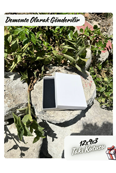 Fatih Kutu 12x9x3 - Beyaz Renk Süngerli Takı Kutusu [demonte 25 Adet]