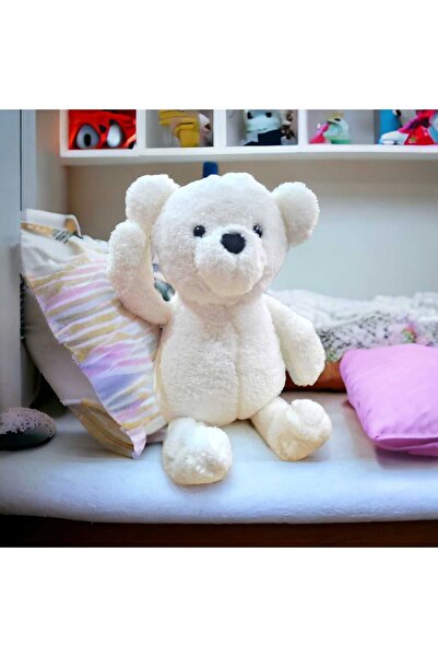 Mellito Toyzz 50 Cm Beyaz & Sevimli & Ayıcık & Peluş Uyku Arkadası Ayı Yastık
