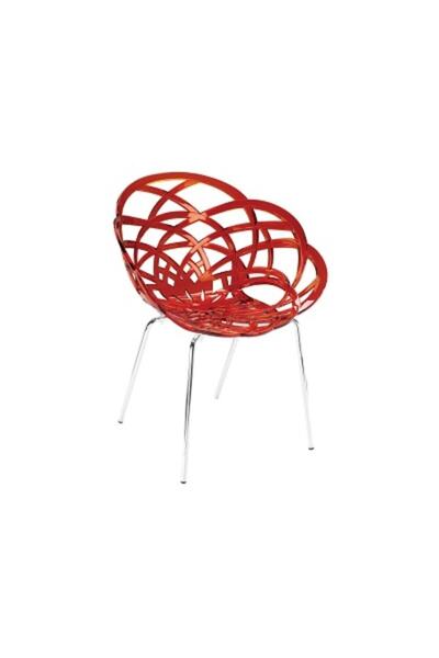 Papatya Flora-ml Plastik Koltuk Polikarbonat Gövde Mutfak Bahçe Cafe Otel Ofi...