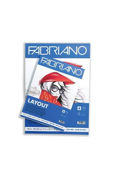 Fabriano Blocco Layout Marker Notebook Pad Block 75 GrA3 70 Sheets