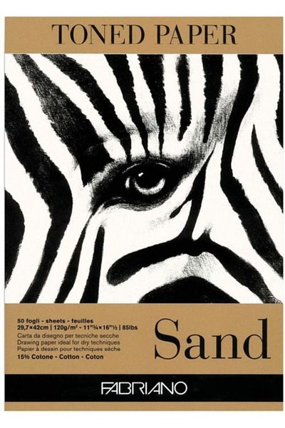 Fabriano Toned Paper Sketch Drawing Notebook Sand Color 120 GrA3 50 Sheets